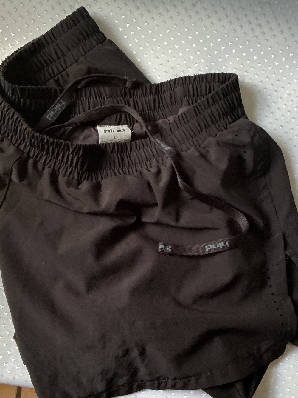 Hind Black Women's Athletic Shorts with Drawcord Waist